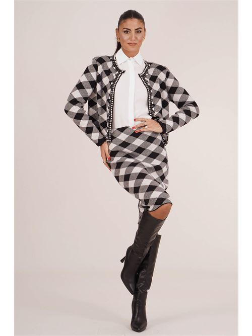 Cardigan in misto cashmere Love To Love by Gai Mattiolo | LT698NERO/PANNA